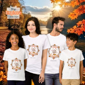 オートムンツリーマンダラの紅葉と感謝祭 Tシャツ