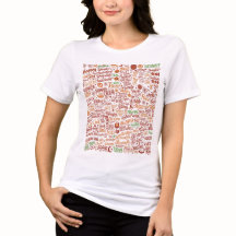 "オートムンハロウィンワードクラウド" 女性用Tシャツ