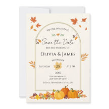 オートムンパンプキンと葉の結婚式Save the Date