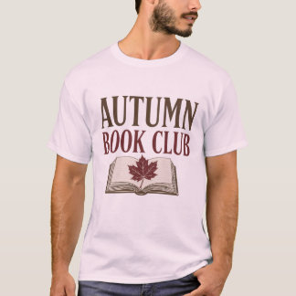 オートムンブッククラブヴィンテージ秋の読書家デザイン Tシャツ