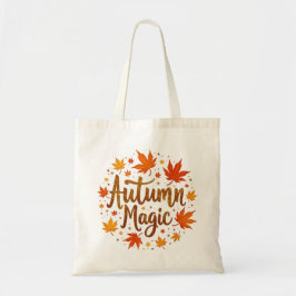 オートムンマジック 紅葉 季節のタイポグラフィーデザイン トートバッグ