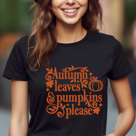 オートムンリーブとパンプキンプリーズ フォールテーマ トライブレンドTシャツ