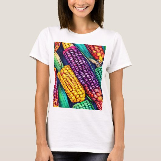 オートムン・カラード・コーン Tシャツ (正面)