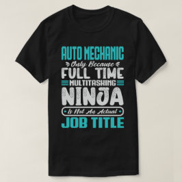 オートメカニックのマルチタスク能力を称える面白いデザイン Tシャツ