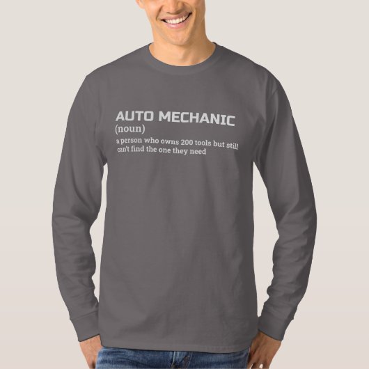 オートメカニックの洒落た定義Tシャツ Tシャツ (正面)