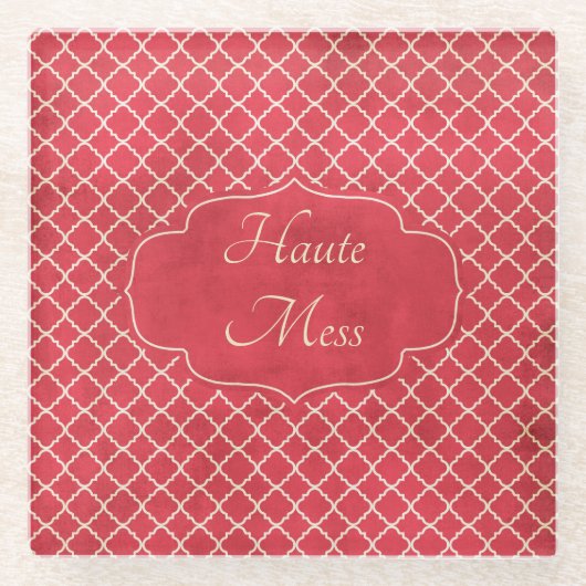 オートメッおもしろいシュ ガラスコースター (正面)