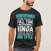 オートメーションエンジニアの複数タスク対応 楽しいスキル Tシャツ (正面)