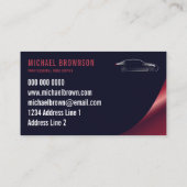 オートレンタカーNavy Redラグジュアリードライバーフォーマル 名刺 (裏面)