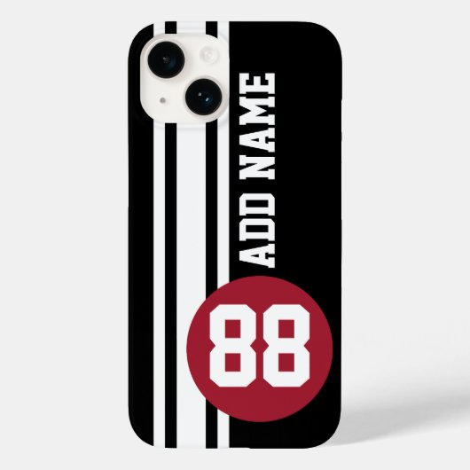 オートレーシストライプングのカスタム番号と名前 Case-Mate iPhoneケース (裏面)