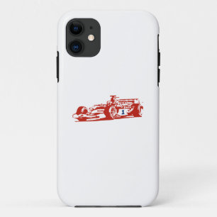 オートレーシングカッコいいイラストレーション iPhone 11 ケース