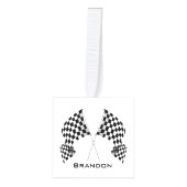 オートレーシングデザインキューブオーナメント。 キューブオーナメント (正面)