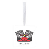 オートレーシングデザインキューブオーナメント。 キューブオーナメント (右)