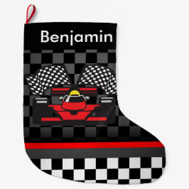 オートレーシングデザインラージクリスマスストッキング ラージクリスマスストッキング