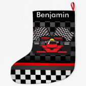 オートレーシングデザインラージクリスマスストッキング ラージクリスマスストッキング (裏面)