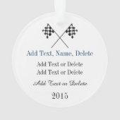 オートレーシング – レースカーオーナメント オーナメント (裏面)