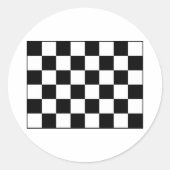 オートレーシ市松模様にョ市松模様にンのフラグ ラウンドシール (正面)