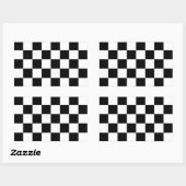 オートレーシ市松模様にョ市松模様にンのフラグ 長方形シール (シート)