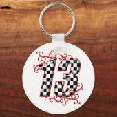 オートレース番号13 キーホルダー (正面)