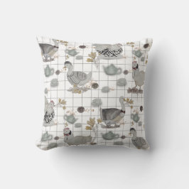 オートーオートクチュールチキンプリント クッション