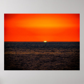 オート暗赤色マウイのサンセットポスター ポスター