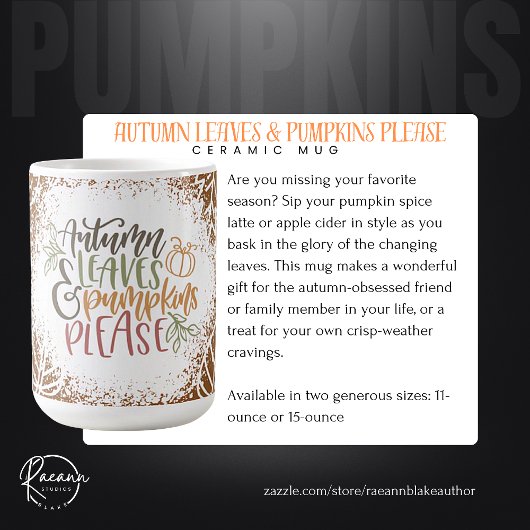 オート離れモンとカボチャお願いセラミックマググ コーヒーマグカップ