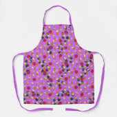 オート麦、果物、ナッツ紫 エプロン (正面)