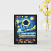 オート・インディアナ太陽のトータルEclipse 2024 Starry Nigh カード (黄色い花)
