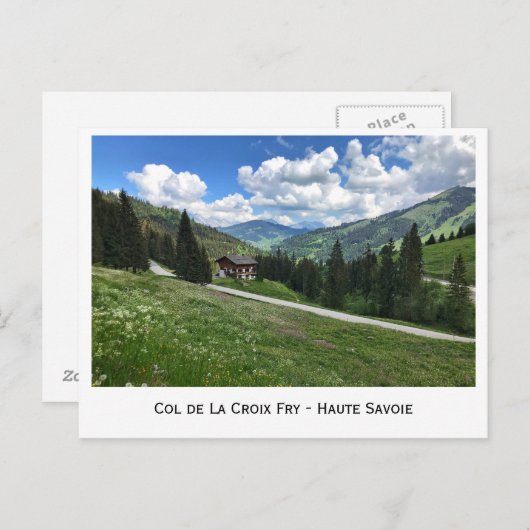 オート=サヴォワ、アルプスのコル・デ・ラ・クロワフランスのー ポストカード (正面/裏面)