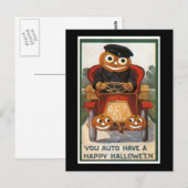 オート ハロウィンを楽しく ポストカード (正面/裏面)