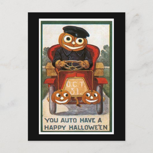 オート ハロウィンを楽しく ポストカード (正面)