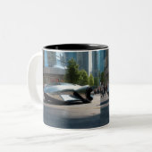 オート・ワウ！未来の車 ツートーンマグカップ (正面左)