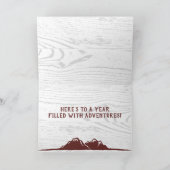 オードアシースタイルプレイドフランネルベア誕生日 カード (内部)