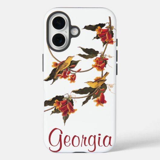 オードゥボンのラズボーンの鳥類のクロスバイン Case-Mate iPhoneケース (裏面)