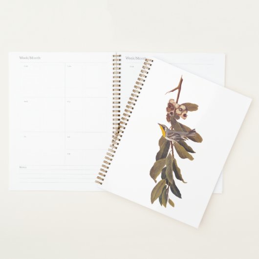 オードゥボンズイエロースロートウォーブラーバーオンツリーブランチ プランナー手帳 (ディスプレー)