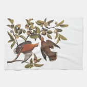 オードゥボンゼナイダ花と鳩 キッチンタオル (横)