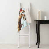 オードゥボンダウンウッドペッカーカップルと花 シェルパブランケット (インサイチュ)