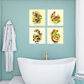 オードゥボンバードギャラリーウォールアートセット4 キャンバスプリント