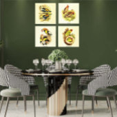 オードゥボンバードギャラリーウォールアートセット4 キャンバスプリント