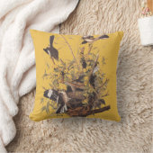 オードゥボンモッキンバードファミリースクエア装飾用クッション クッション (ブランケット)