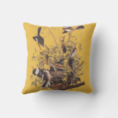 オードゥボンモッキンバードファミリースクエア装飾用クッション クッション (裏面)