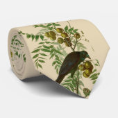 オードゥボン・アメリカン・クロウ・ブラック・バード ネクタイ (ロール)
