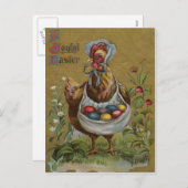 オードスターイースター色色彩の鮮やかの卵花冠 シーズンポストカード (正面/裏面)