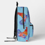 オードスターウォーターカラーレッドブルーボーイズバックパック プリントバックパック (左)
