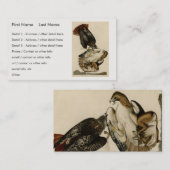 オードボンのアメリカの鳥からアカタカ 名刺 (正面/裏面)