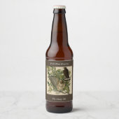 オードボンのアメリカの鳥から広い翼を持つタカ ビールラベル (正面)
