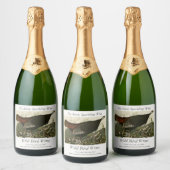 オードボンのアメリカの鳥から来た雌野鳥 スパークリングワインラベル (ボトル)