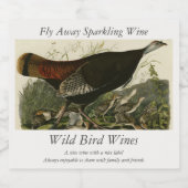 オードボンのアメリカの鳥から来た雌野鳥 スパークリングワインラベル (シングルラベル)