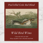 オードボンのアメリカの鳥から生まれたイネのハシの葉 ワインラベル (シングルラベル)