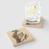 オードボンのアメリカの鳥たちから北のちらつき ストーンコースター (横)