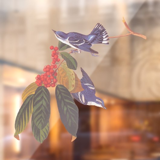 オードボンのクルーリアンウォーブラーとクマの果実 ウィンドウサイン (シート2)